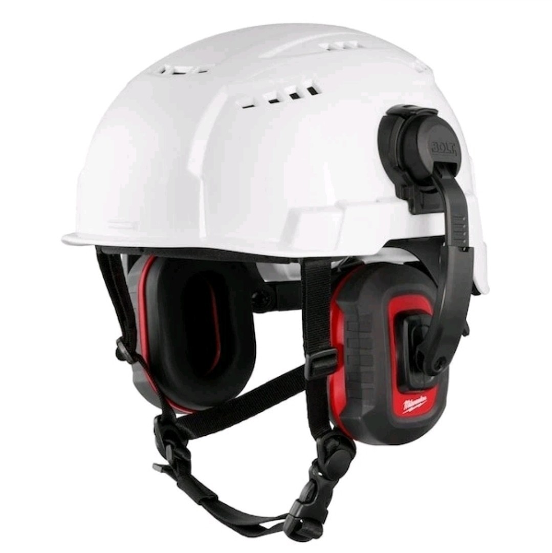 Milwaukee 48-73-3250 BOLT 24dB Earmuffs, Use with Safety Helmets and Hard Hats.