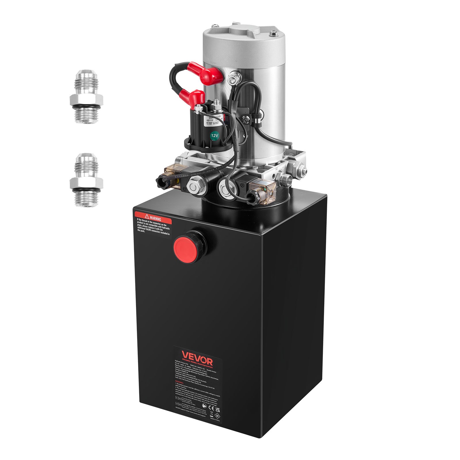 VEVOR 12 Quart Hydraulic Power Unit DC 12V Double Acting Hydraulic Pump