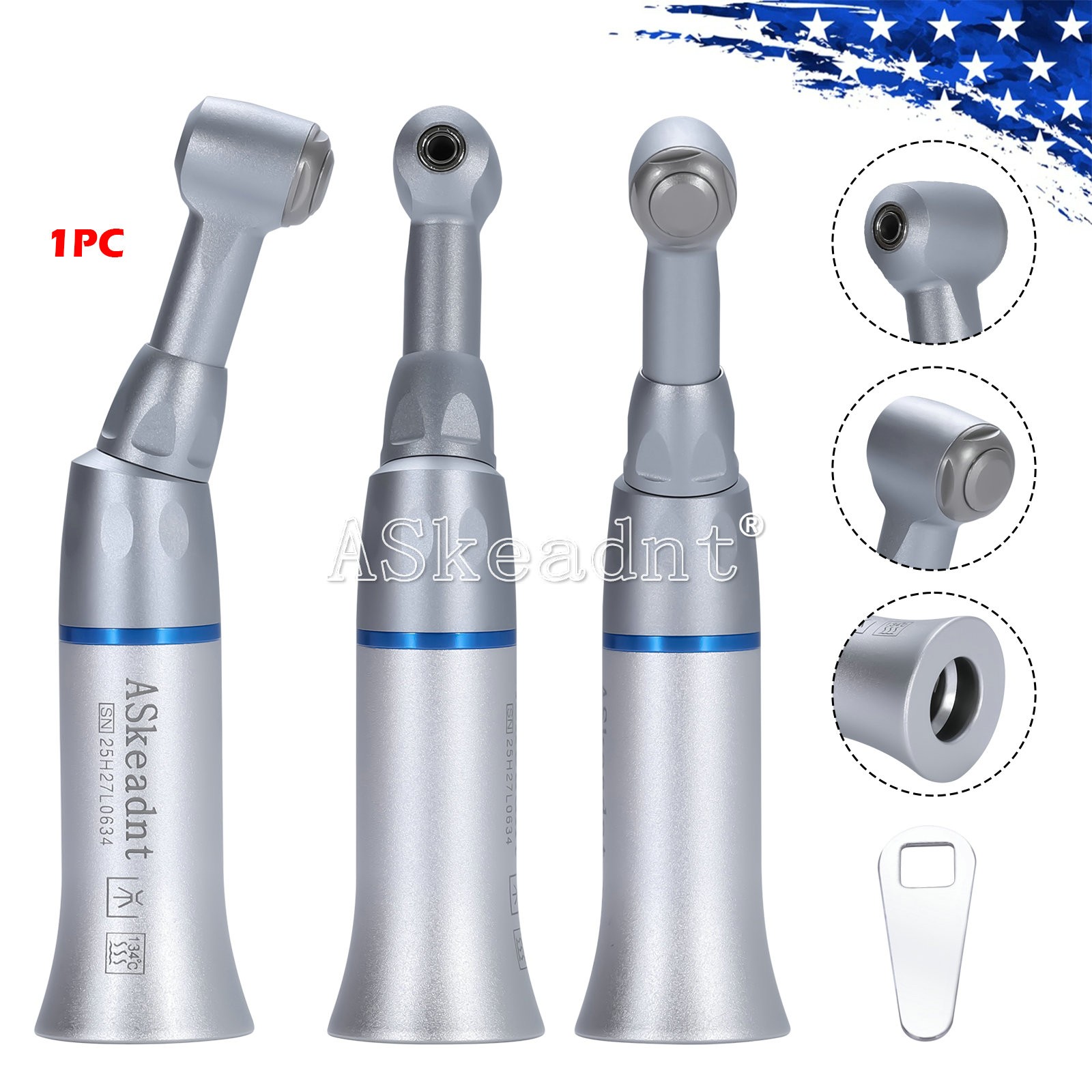 Dental Push Button Contra Angle Handpiece Slow Low Speed 1:1 E-type For NSK FDA
