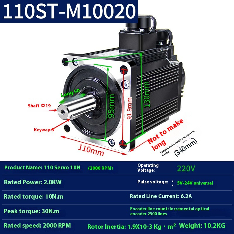 AC Servo Motor 110ST-M02030/110ST-M05030/110ST-M06030/110ST-M10020 Motor New