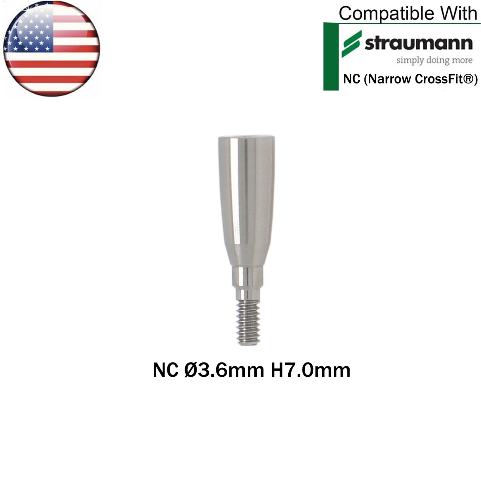 US Dental Mini Healing Abutment NC Ø3.6/4.8mm Closure Caps fit Straumann ITI BLT