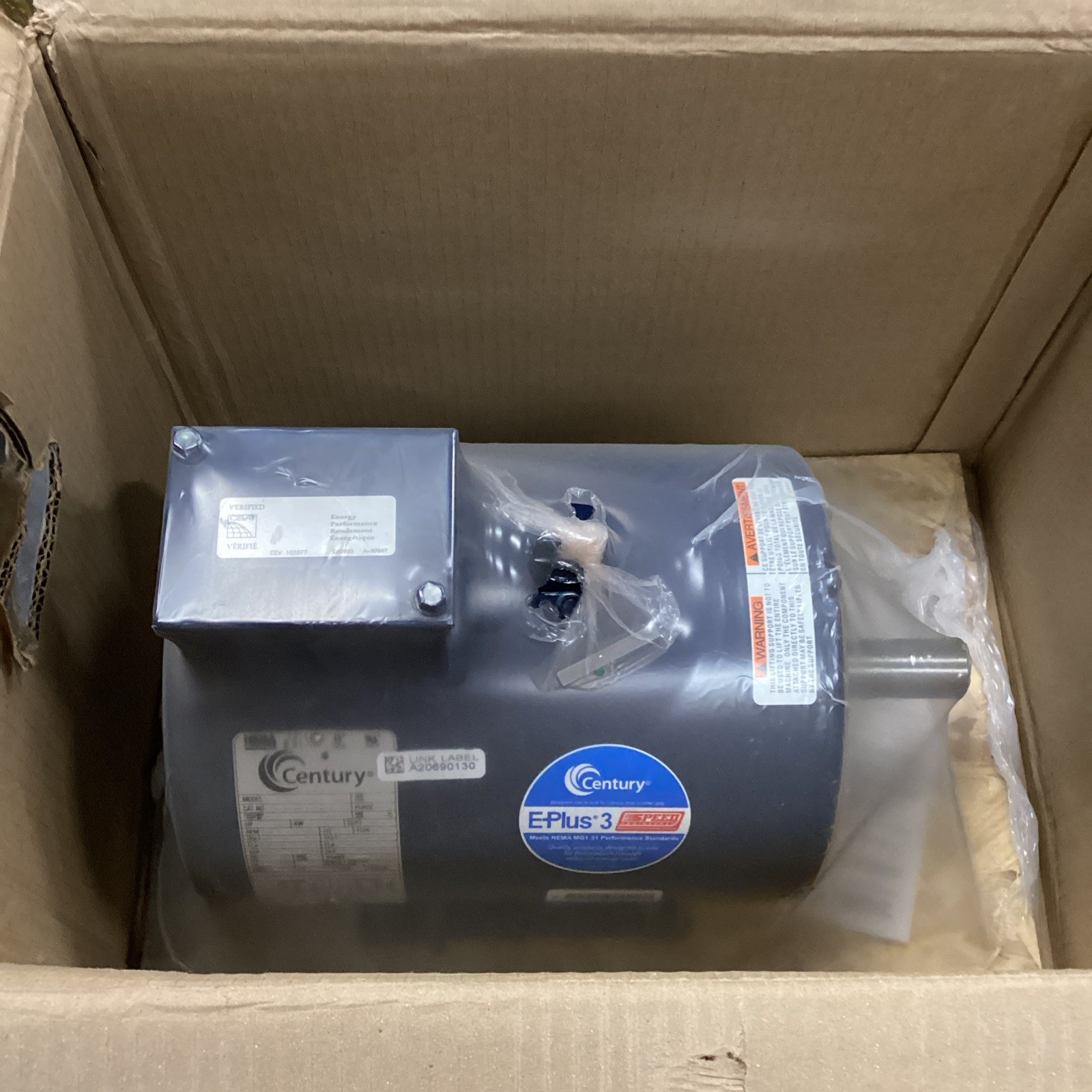 Century 5 HP Electric Motor PJ4AA28Z10C 3 PH 230/460V 1800 RPM 184T Frame