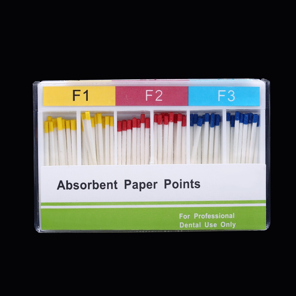 10X dental puntas de papel absorbente endodoncia canal radicular F1 F2 F3 AZDENT