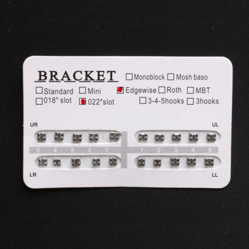 Dental Bracket Ultrathin Metal Braces Monoblock MIM Edgewise ROTH MBT 022 Hook