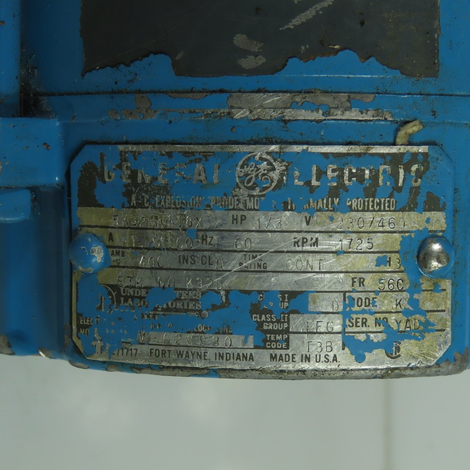 General Electric 5K32NN118X 3Ph 1/3HP Explosion Proof AC Motor 230/460V 1725RPM