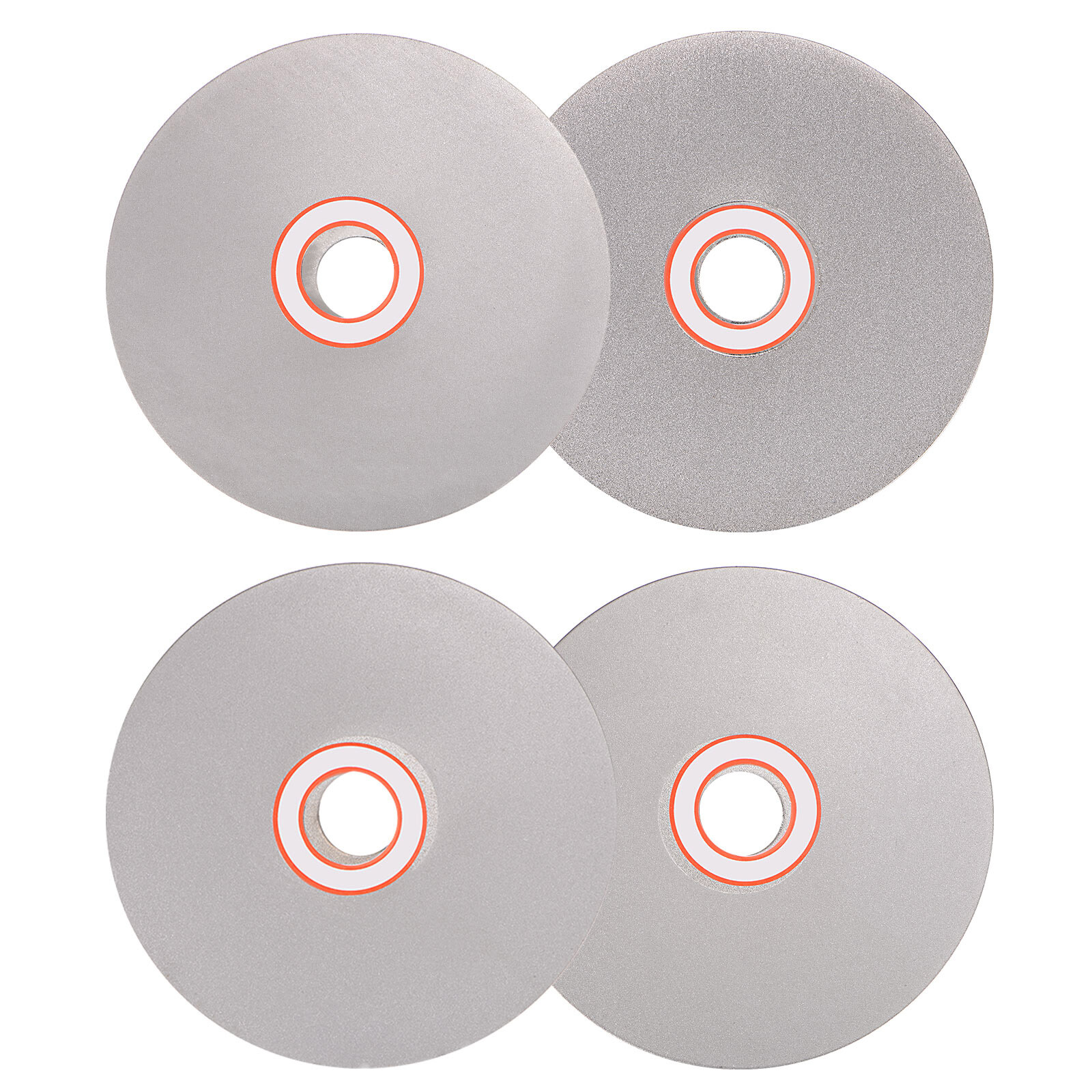 Diamond Flat Lap Disc Set 4×5/8Inch Arbor 600/1200/2000/3000 Grit Grinding Wheel