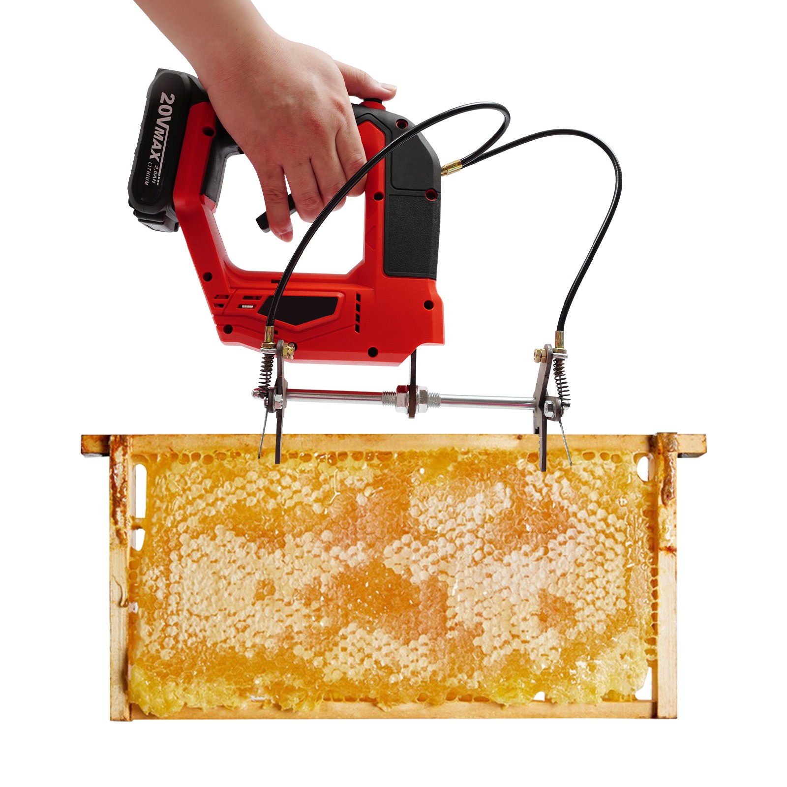 20V Cordless Electric Bee Remover Frame Shaker Handheld 2×2000mAh