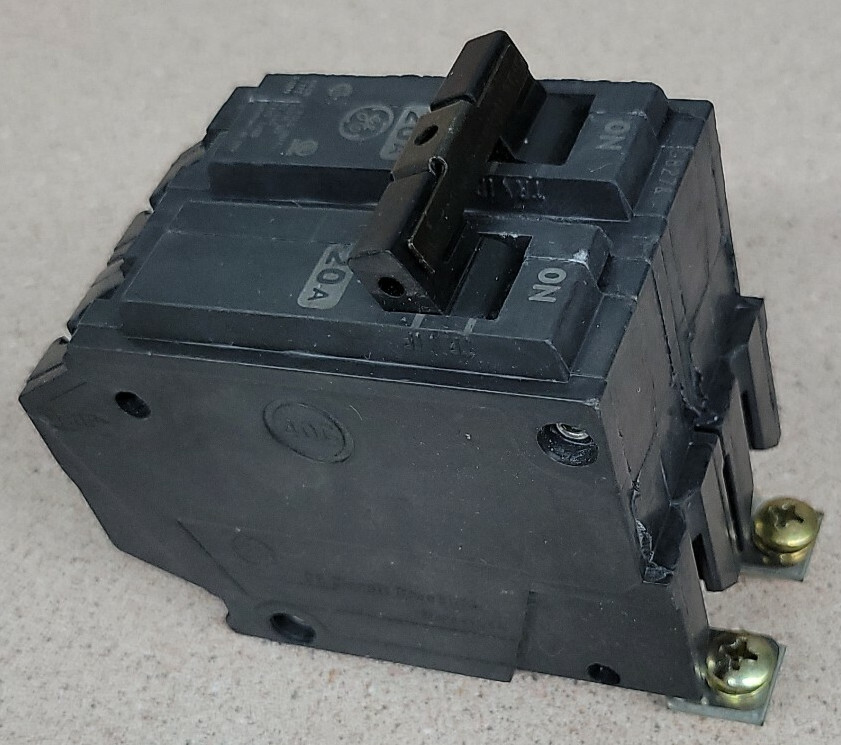 GE General Electric THQB2120 20A 240/120 VAC 2 Pole Circuit Breaker NT