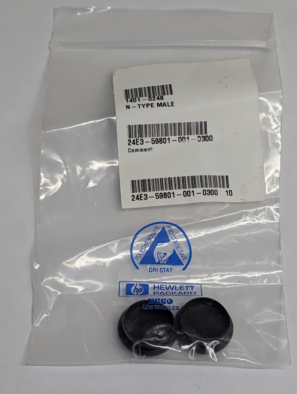 HP 1401-0248 N Type Male Connector Protective Caps Covers Lot of 2 NOS