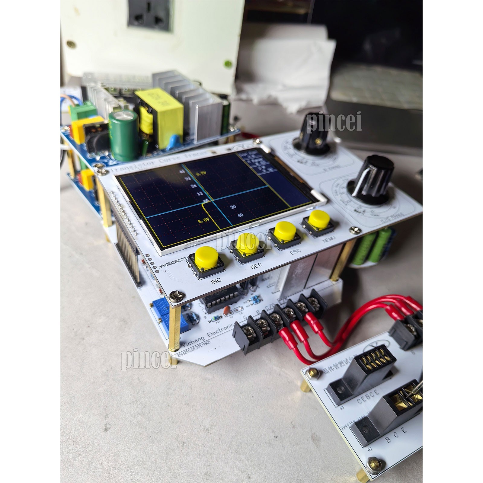 Upgraded Version 110V-220V Transistor Characteristic Curve Tester w/Testing Base