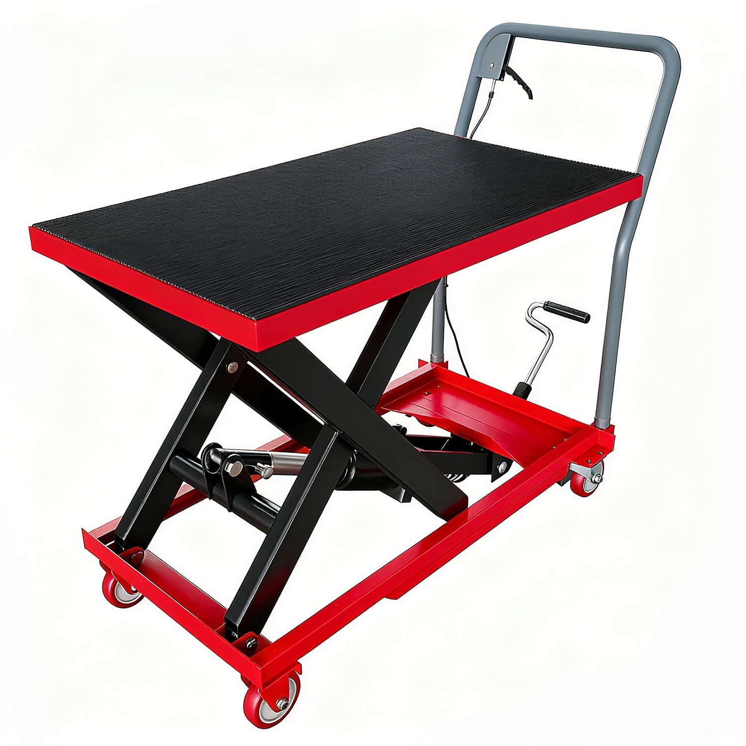 500LB Hydraulic Lift Table Cart 28.5in Single Scissor Lift Table w/ Non-Slip Pad