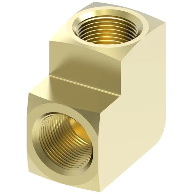 5 Pack 3/4″ FNPT x 3/4″ FNPT 90° Brass Pipe Adapter 3500X12, 33500-12-12