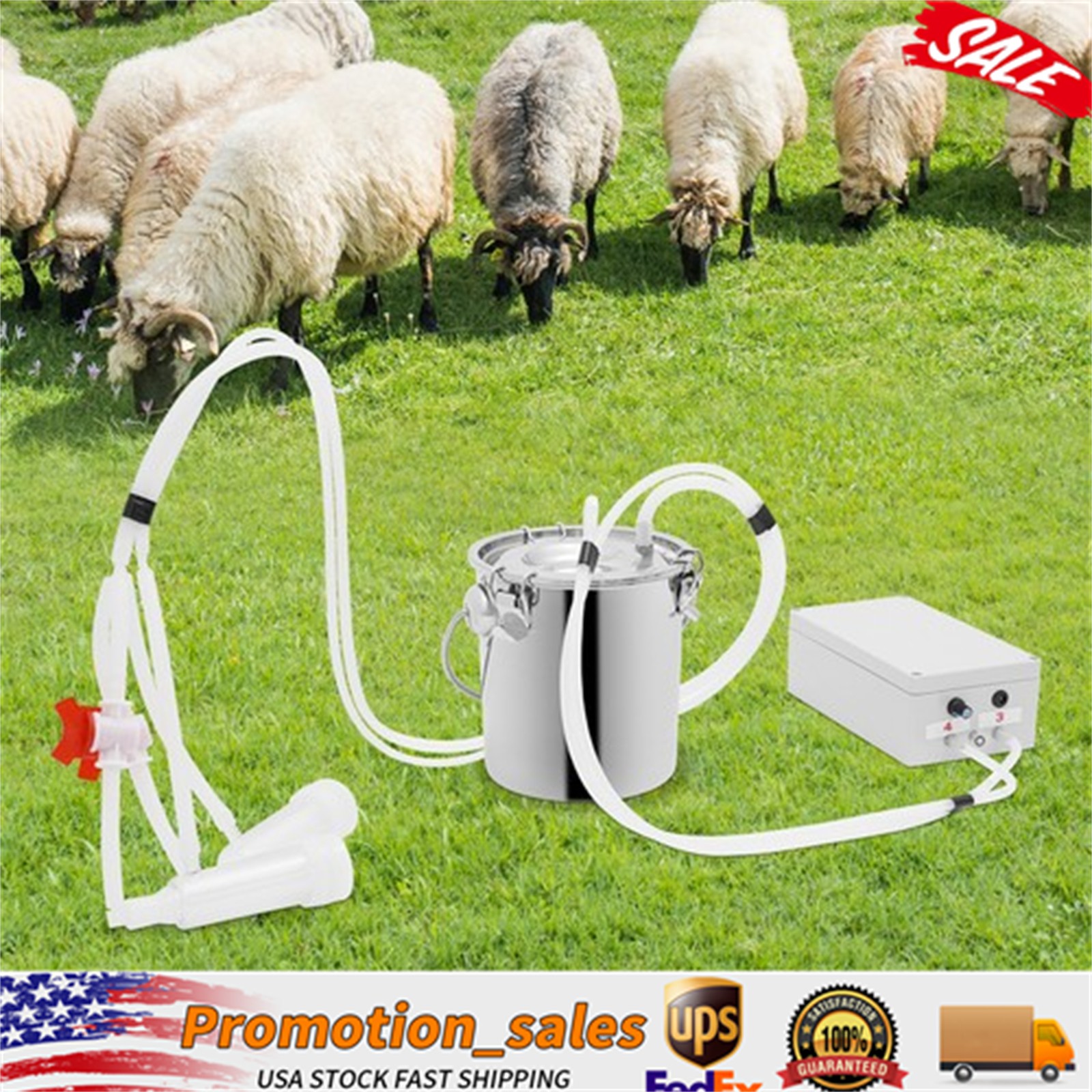 Pulsation Cow Milking Machine, Electric Cow Milker Milking Machine with Stainle