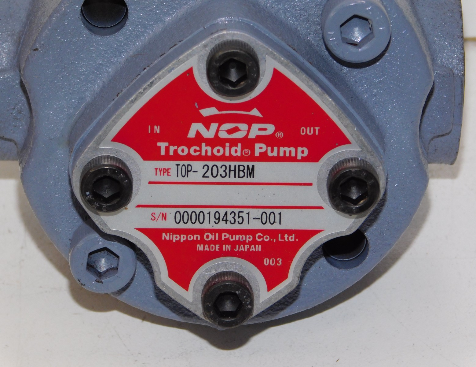 New Nippon Oil Pump Co TOP-203HBM Trochoid Pump NOP Unit in Box Made in Japan