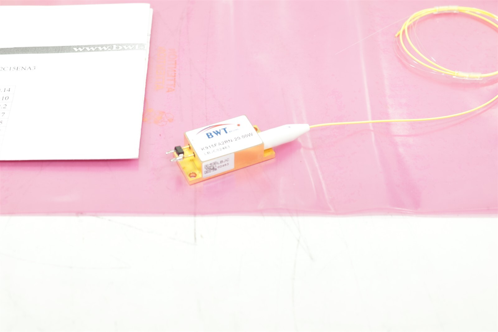BWT K915FA2RN-20.00WN0N-10522C15ENA4 Laser Fiber Optical Cable Diode 20W/915nm