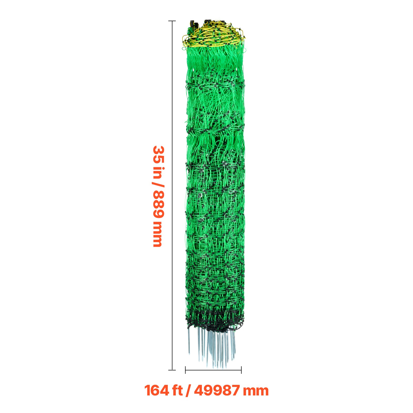 VEVOR Electric Netting Fence Kits Sheep Fencing 35.4″H x 164’L with Posts Spikes