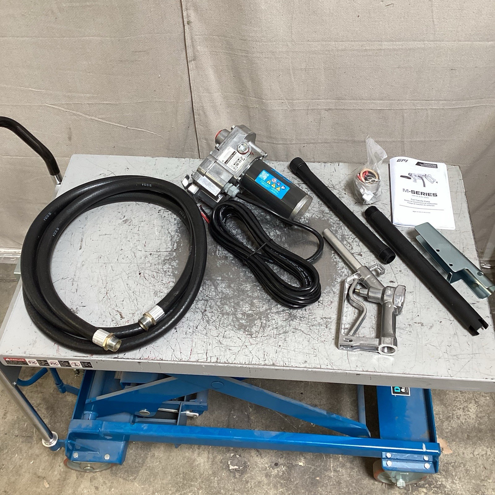 GPI M-150S-MU Electric Drum Pump 12 V DC 1/5 HP 15 gpm Max Flow Rate Pump with H