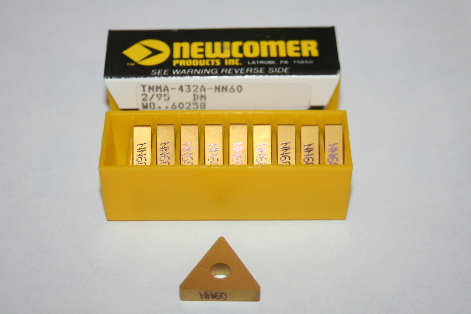 (Lot of 10) Newcomer TNMA-432A TiN COATED CARBIDE INSERTS, GRADE: NN60 * NEW
