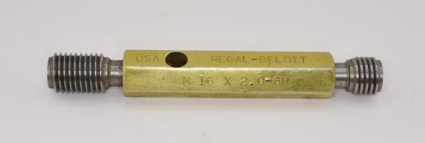 M16 x 2.0 6H – Metric Plug Gage – Go No/Go – 16 mm – 2.0 lead ~ Regal-Beloit