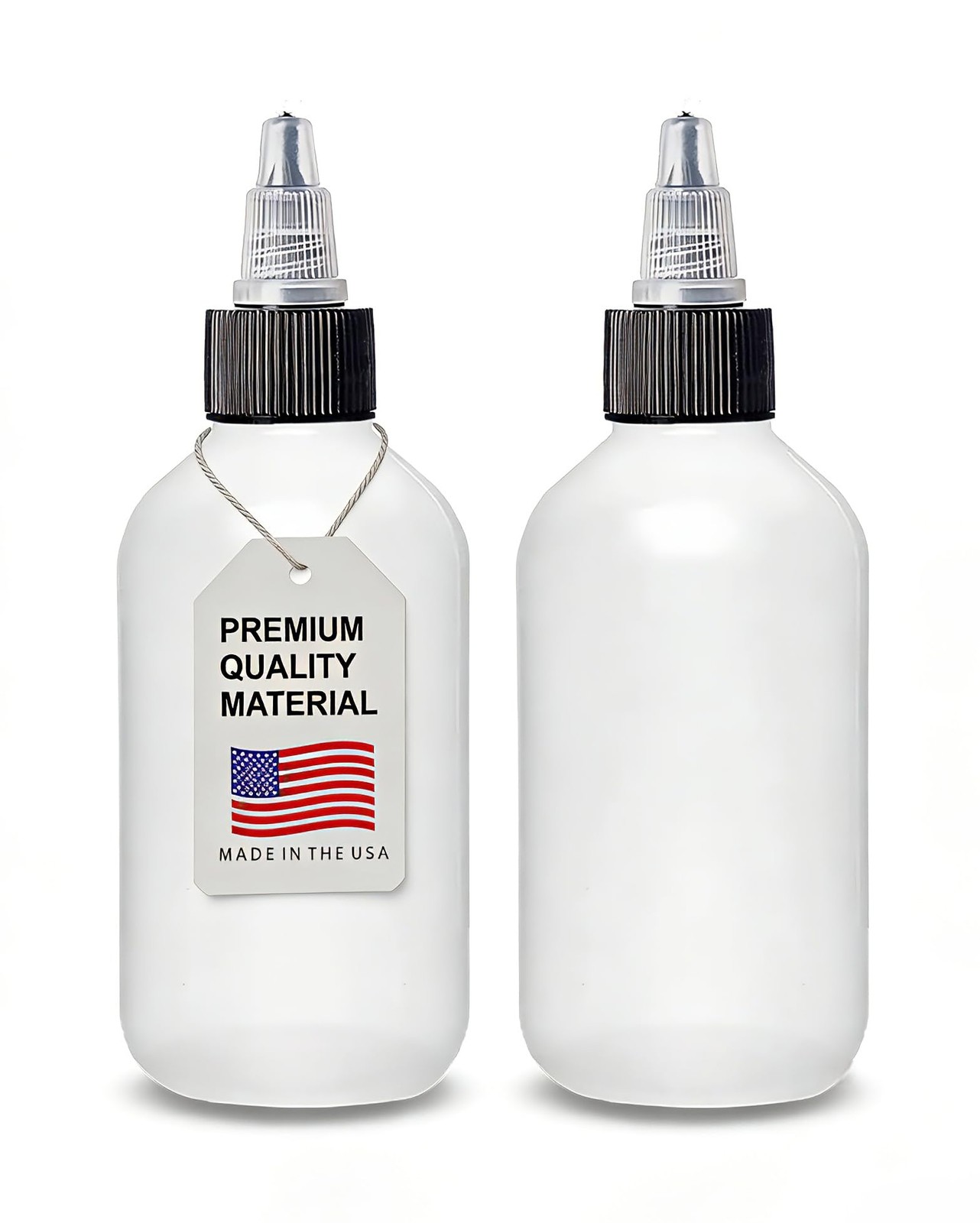 ljdeals 2 oz Plastic Squeeze Bottles with Twist Top Caps, Refillable Containers