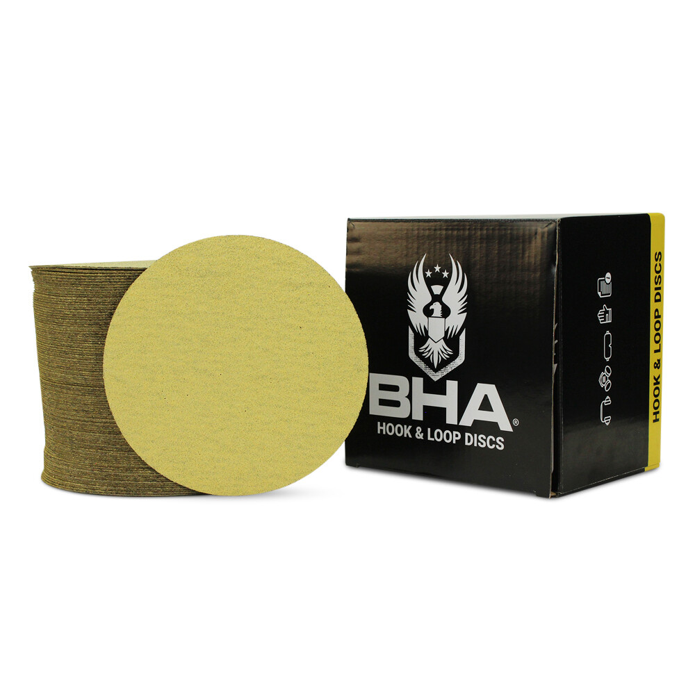 50 Pack – 6″ Inch 40 Grit No Hole Hook & Loop Sanding Discs Orbital DA Sandpaper