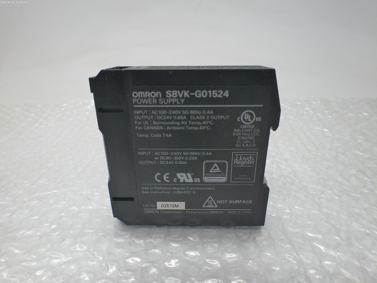 OMRON S8VK-G01524 POWER SUPPLY NSMP