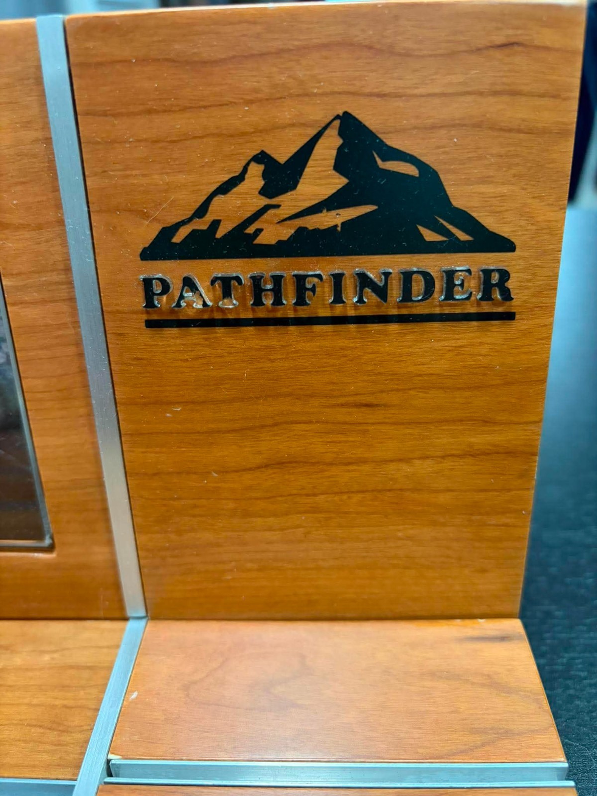 Casio Pathfinder branded wooden countertop retail display rack USED
