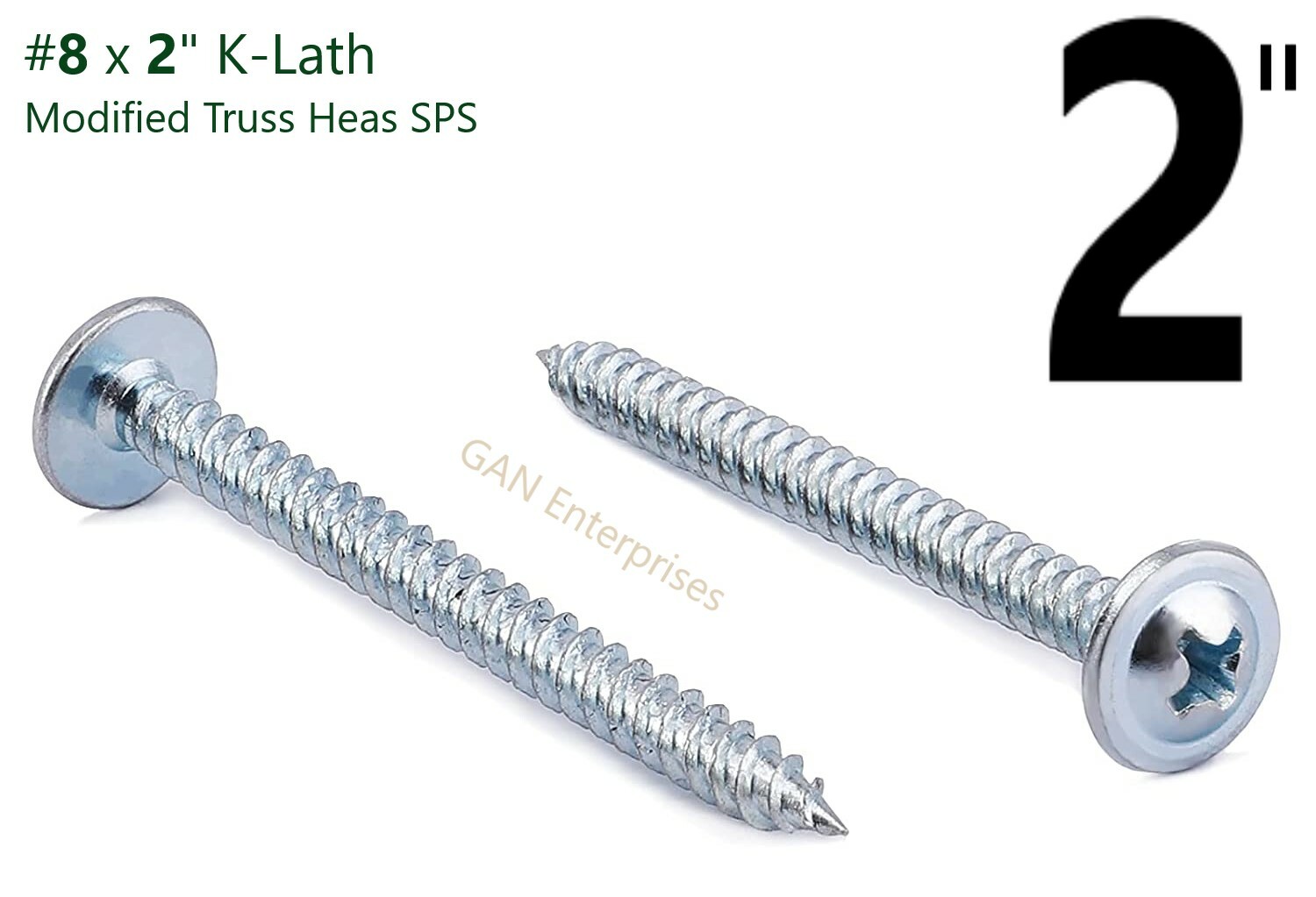 Modified Truss Head Phillips Self piercing sharp point screws #8 x 1/2″- 3″ Zinc