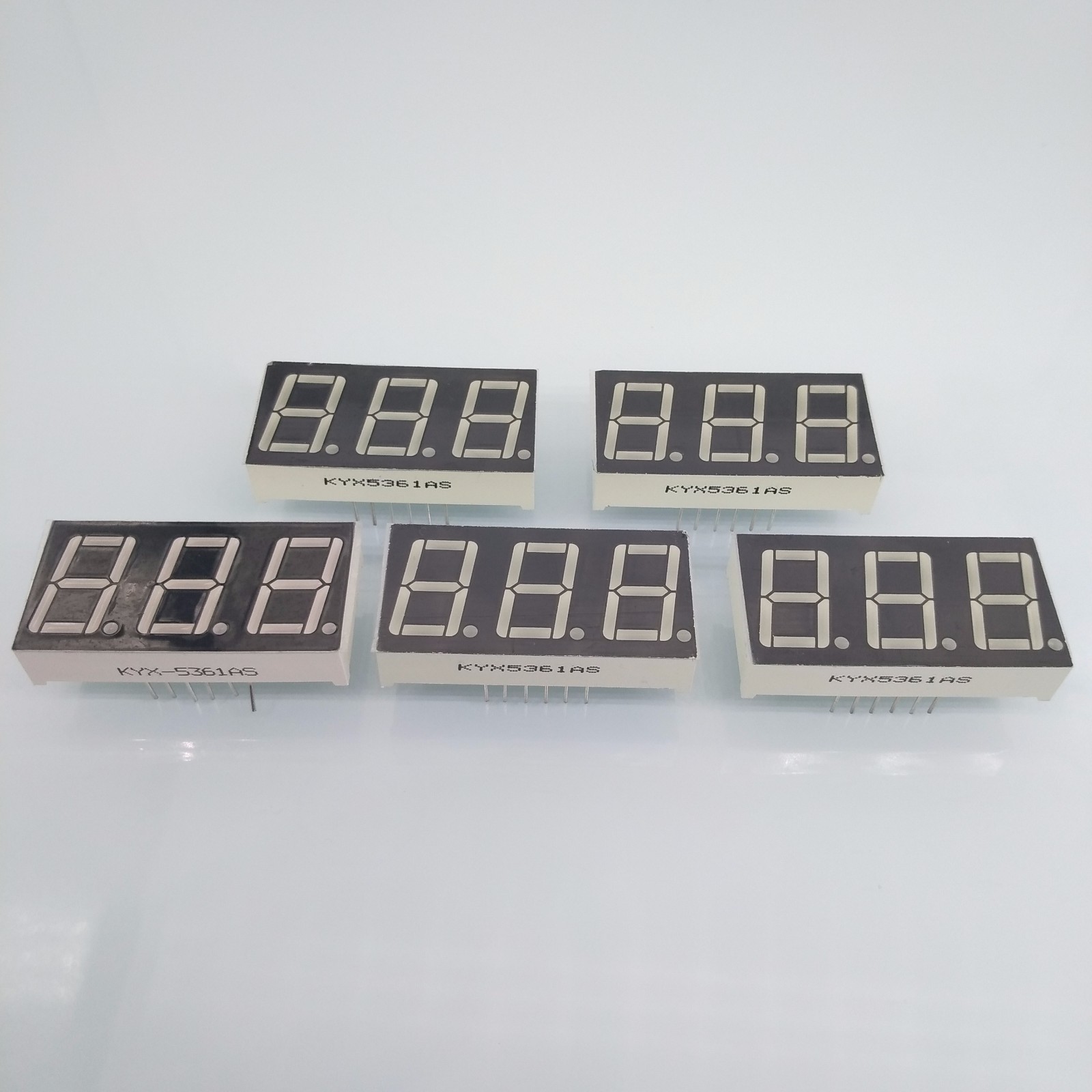 US Stock 5pcs 0.56 inch 3 Digit Red Led Display 7 Segment Common Cathode