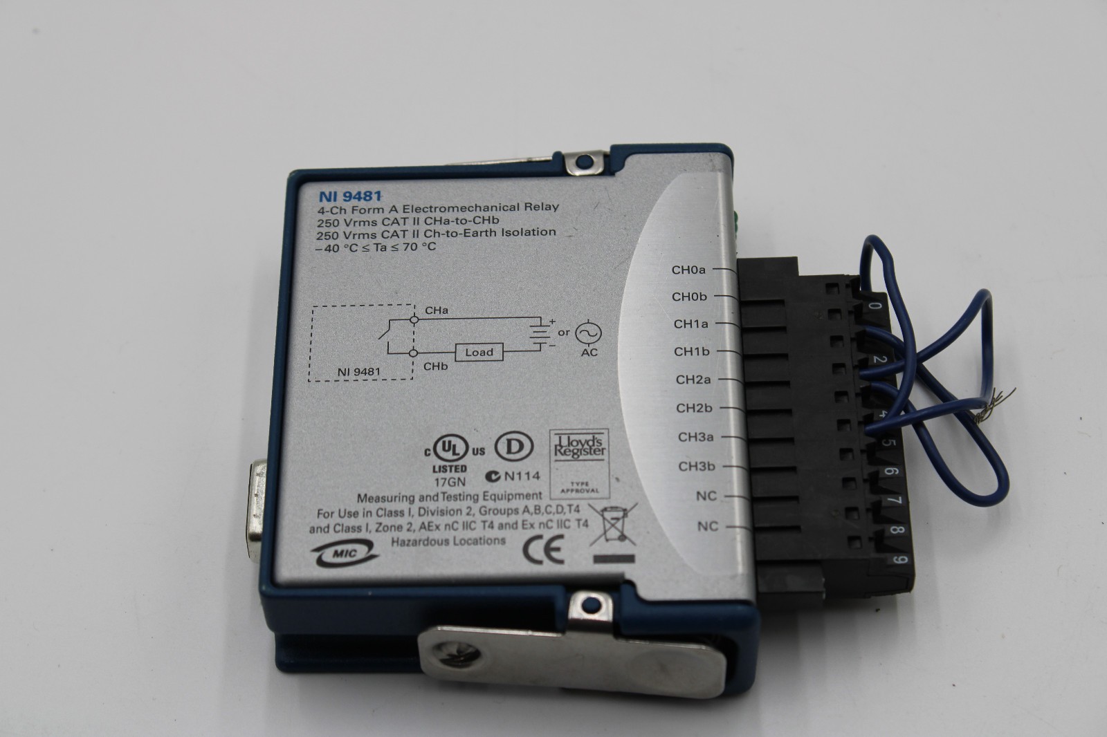 National Instruments NI 9481 4-Ch Form A Electromechanical Relay Module