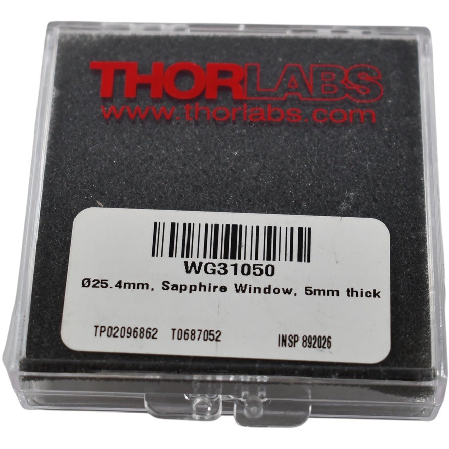 NEW Thorlabs WG31050 25.4mm 1 inch Uncoated Sapphire Broadband Precision Window