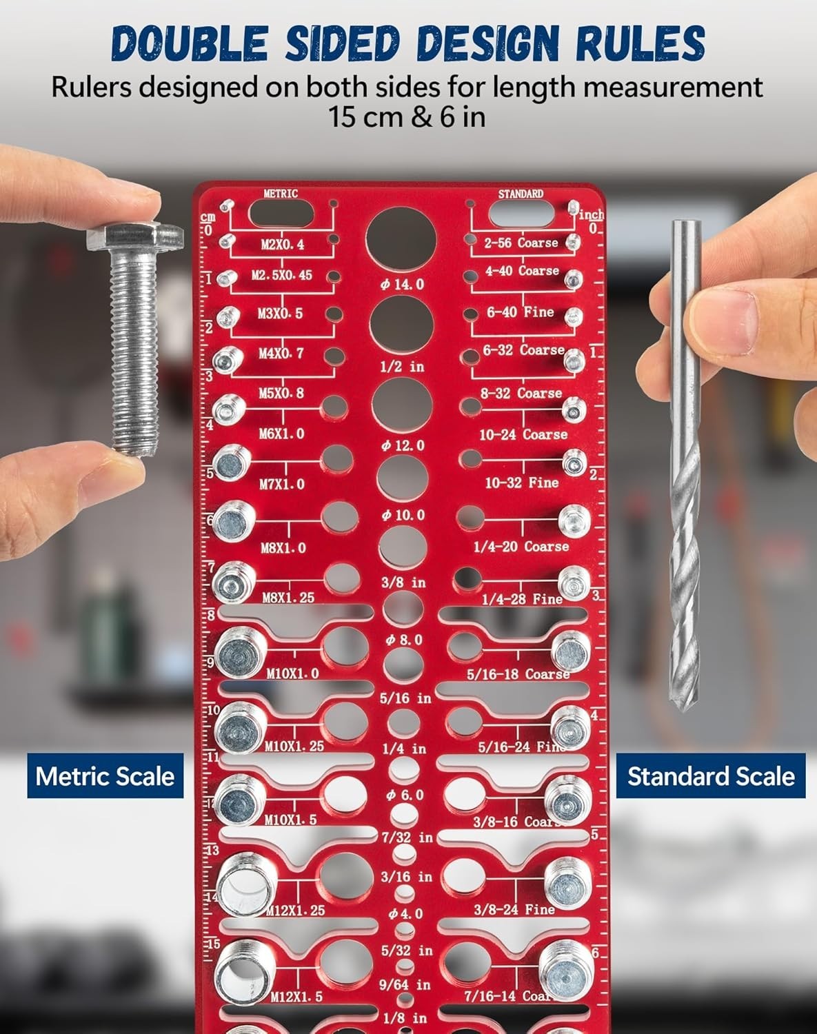 57 Nut and Bolt Thread Checker Thread Checker Standard and Metric