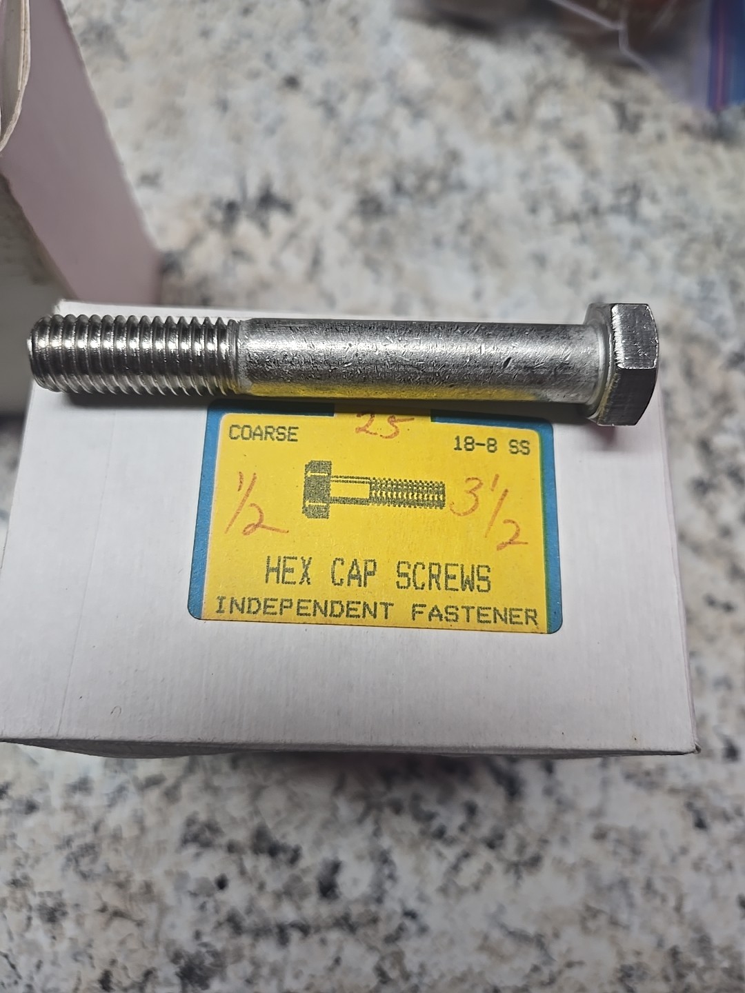 1/2-13 X 3 1/2″ Hex Head Coarse Screw / Bolt Qty. 25 (D1)