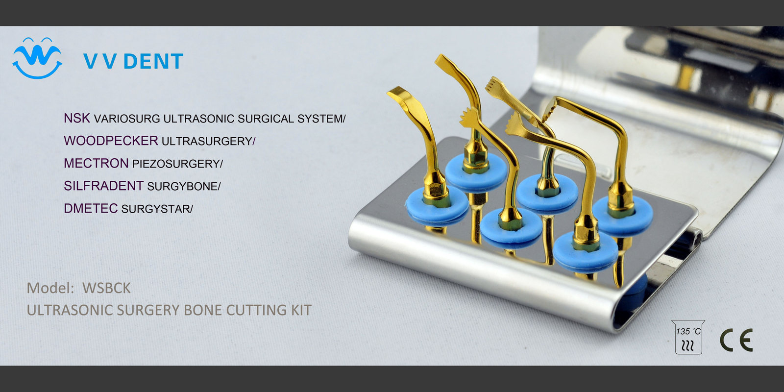Dental Bone Surgery Tip Ultrasonic Scaler Piezo Surgery Tip For Woodpecker AACS