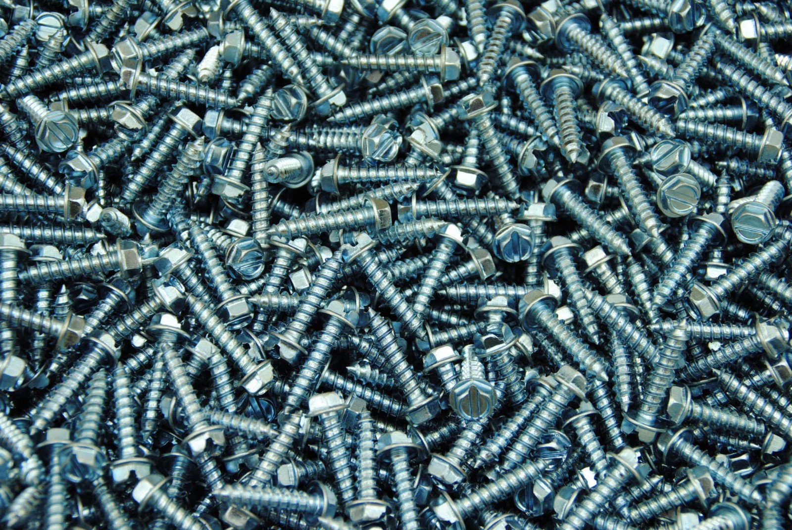 (700) Slotted Hex Washer 12 x 1 Sheet Metal Screw Type A Zinc SMS