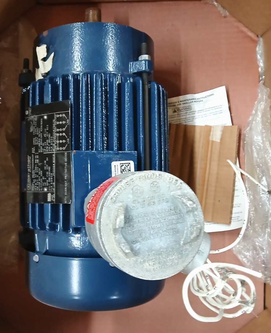 MARATHON ELECTRIC EXPLOSION PROOF MOTOR C322A HP 2 RPM 1740 PH 3 VOLTS 208/460
