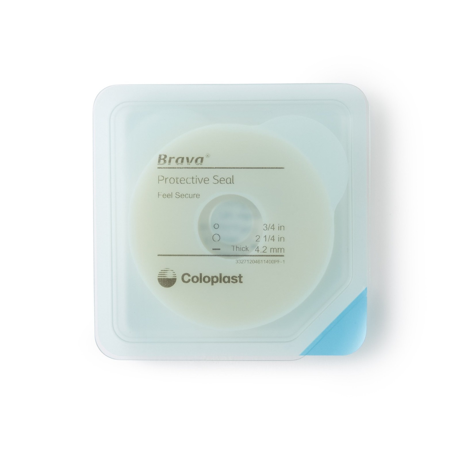 Coloplast Ostomy Seal Brava Thick 3/4 Inch (18mm) Stoma 2-1/4 Inch (57 mm) 4.2mm