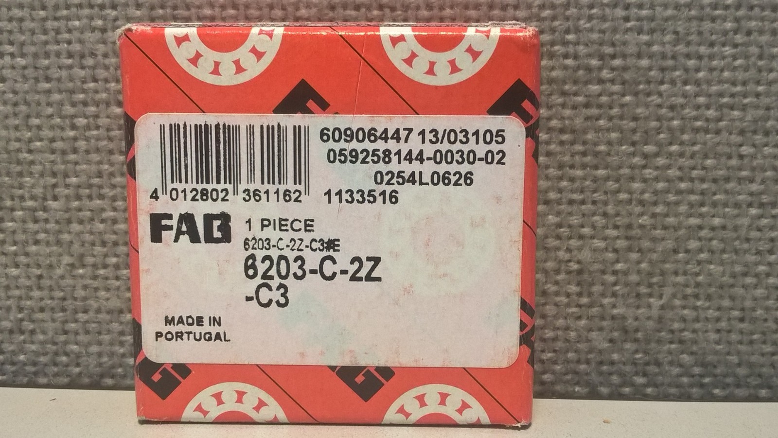 FAG 6203 2Z C3 DEEP GROOVE BALL BEARING 6203 C 2Z C3