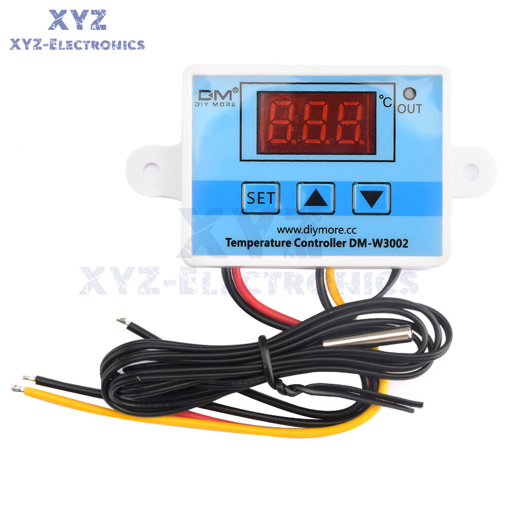 W3002 AC 110-220V Digital LED Temperature Controller Thermostat with Transformer