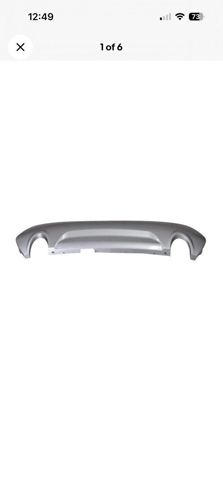 Rear Lower Silver Bumper Cover Ford Escape 13-19 Powder Coated CJ5Z-17K835-BA