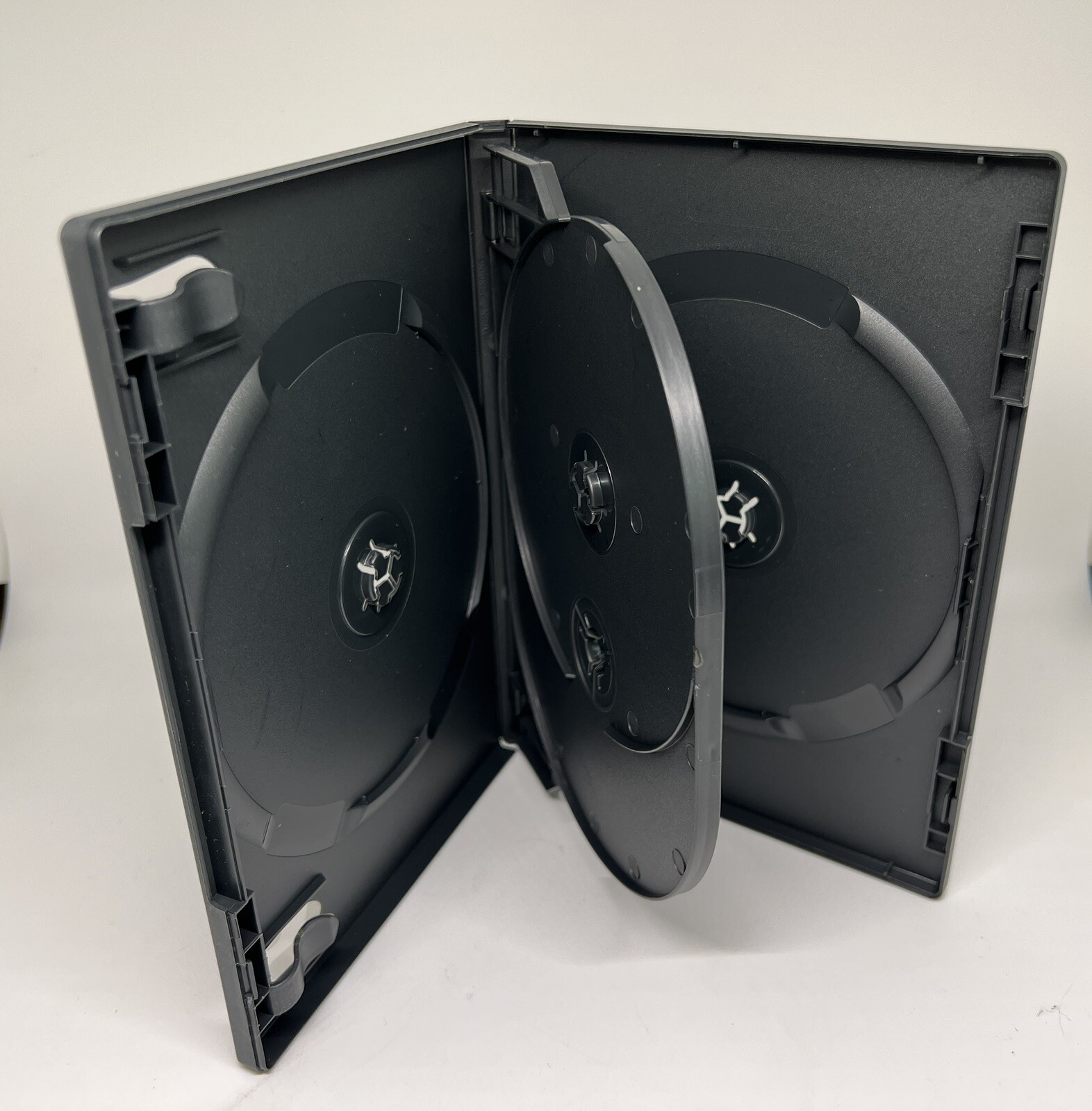 5 PCS New Top Quality Black 14mm QUAD (4) Disc DVD Case, Flip Tray, DB14-4B