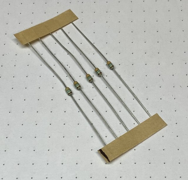 330 Ω, 250 mW, 1%, Metal Film Axial Resistor, Panasonic Brand, 5 Each