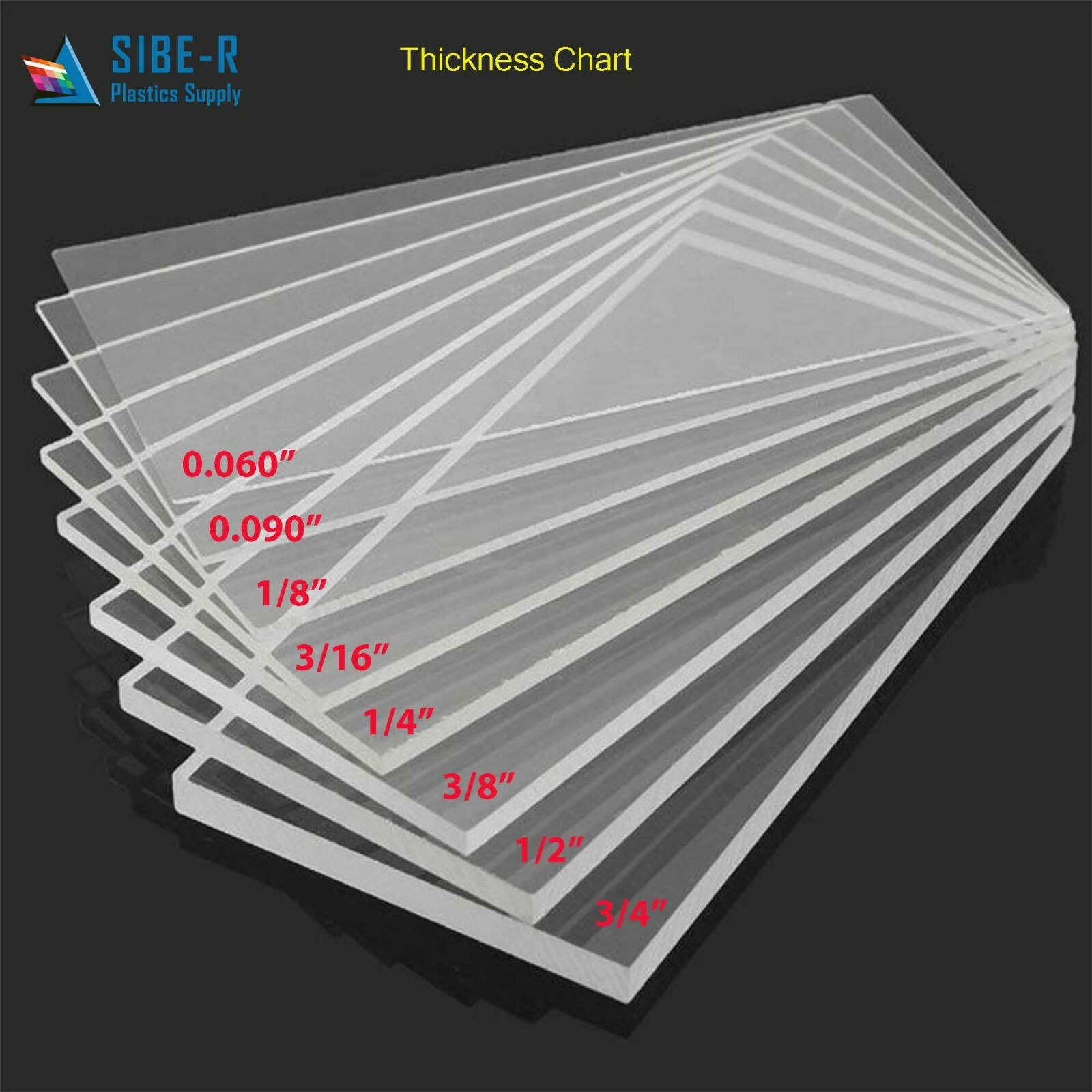 Acrylic Plexiglass Plastic Sheet – 1/2″ Thick – Clear Cast – 6″ x 6″
