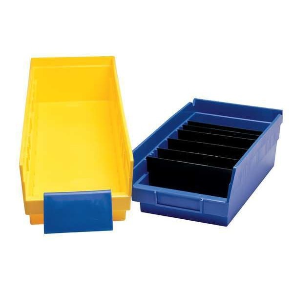 Akro-Mils 40130 Divider, Plastic, Black, 6-1/8 In L X 2-7/8 In H, 24 Pk