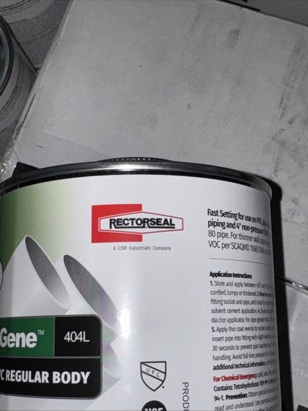 PVC Solvent Cement. Quart. Pack Of 12