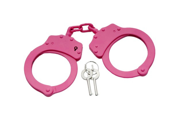 Double Locking Standard Size Pink Handcuffs Includes 2 Keys
