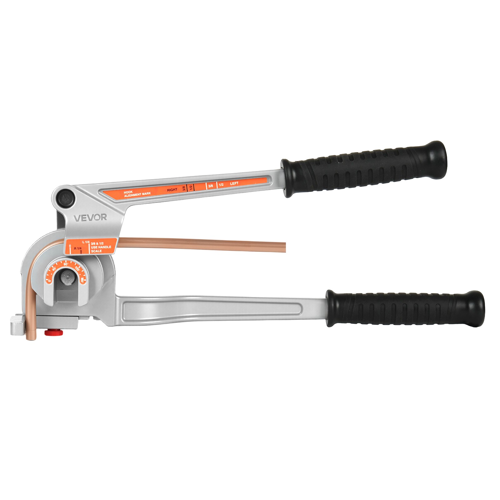 VEVOR 3 in 1 Lever Pipe Tube Bender for 1/4″, 3/8″, 1/2″ O.D. 0-180° Bending