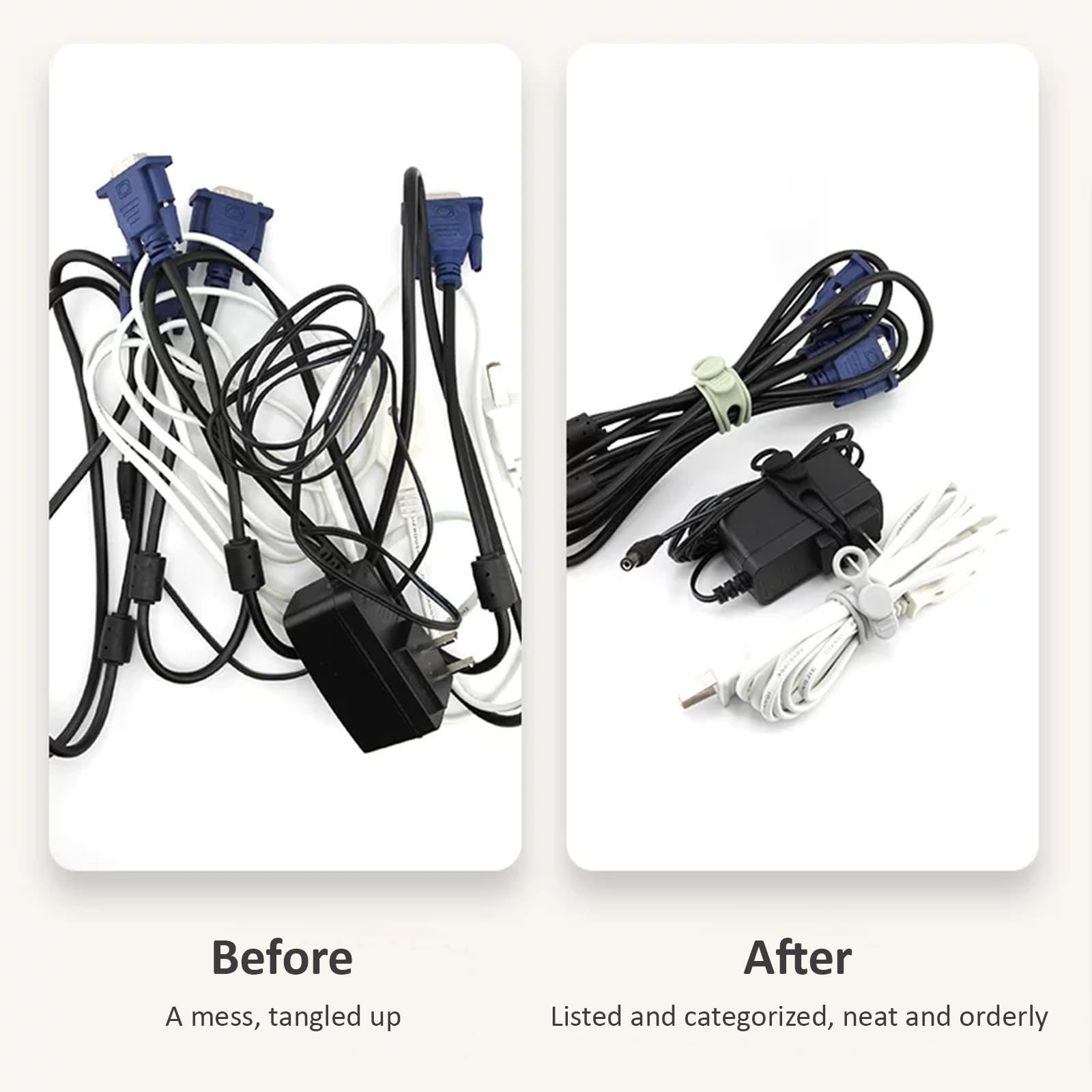 Shuielai Silicone Cable one size, Black, White, Yellow, Pink, Gray, Green