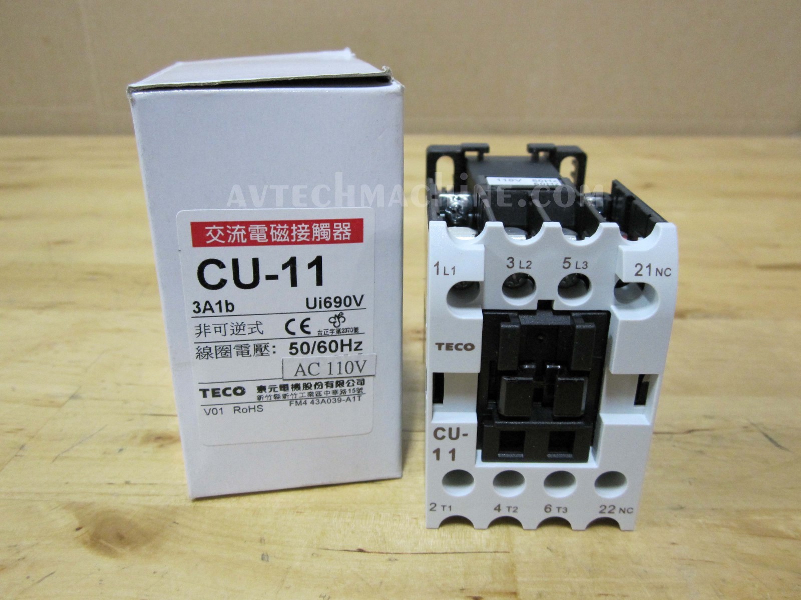 Teco Magnetic Contactor CU-11-3A1b-110V CU11E51B