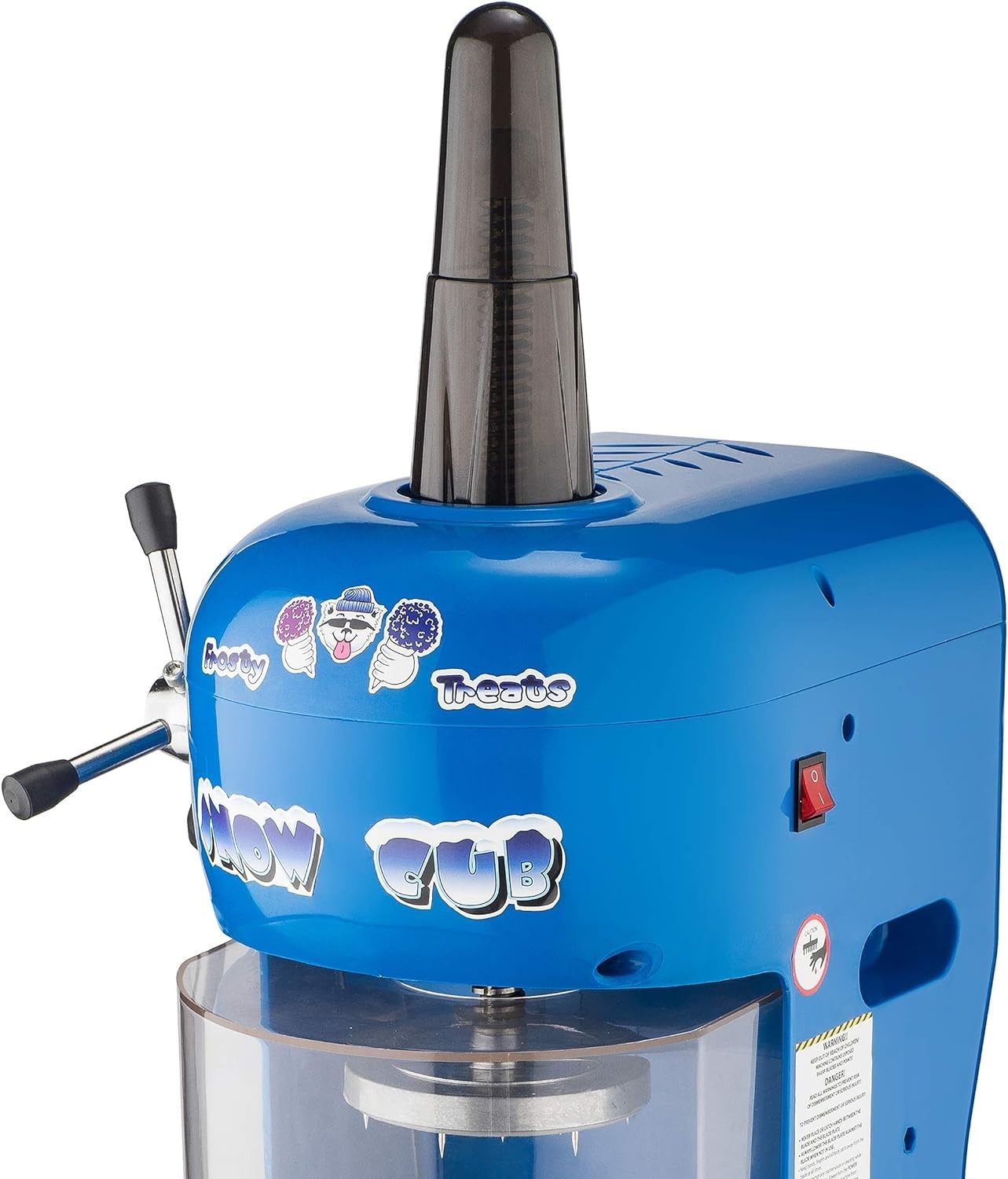Snow Cone Machine – Electric Block Ice Shaver and Snow Cone Maker with Adjustabl